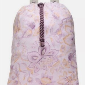 Victoria Secrets Floral Lavender 2 in 1 Drawstring Bag
